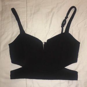 LA Hearts cut out crop top